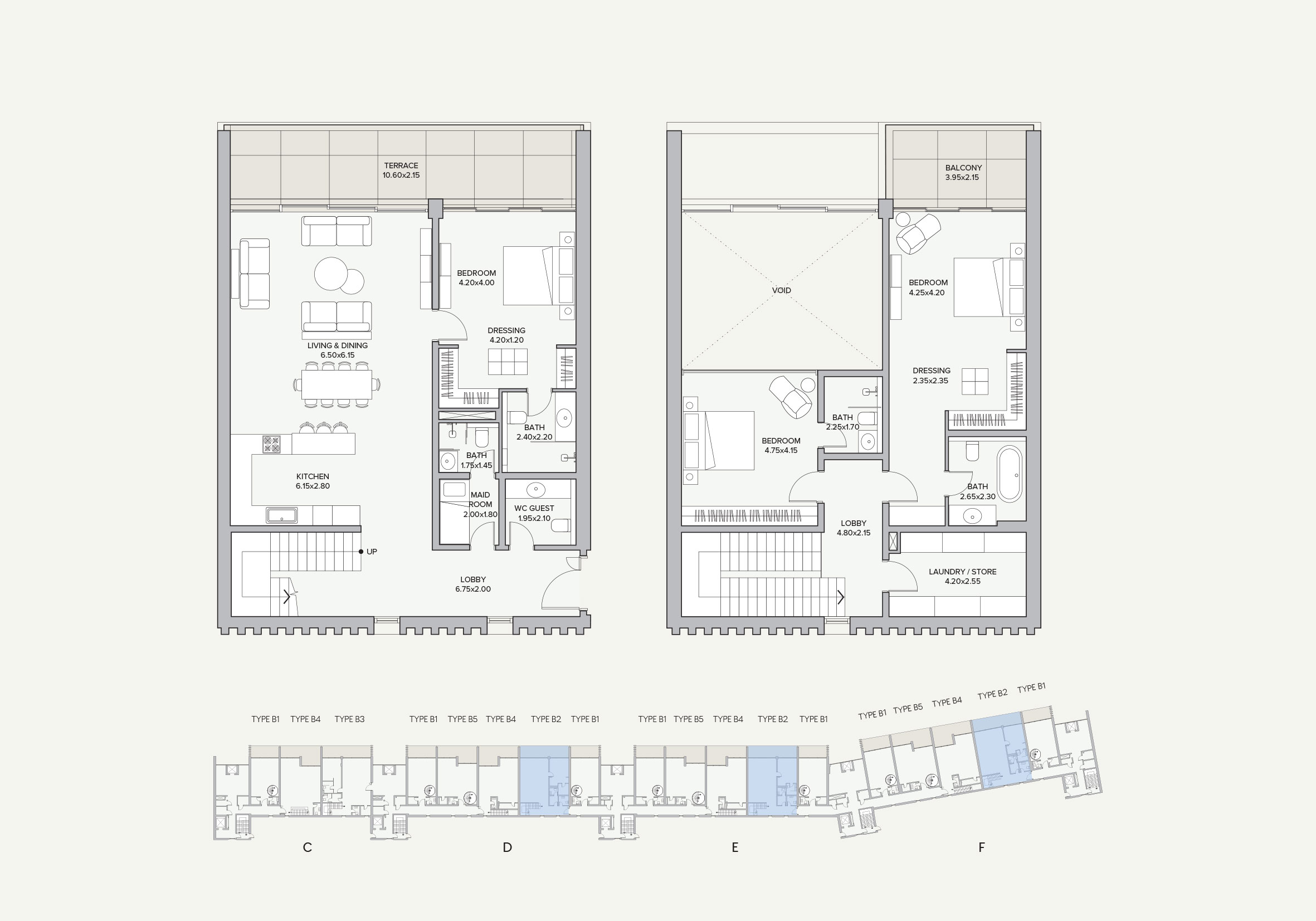 Duplex Type B2 Apartment Block D/E/F
